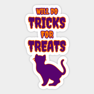 Cats Will do Tricks for Treats Sticker